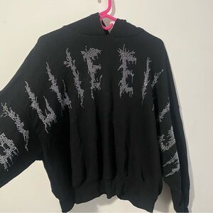 Black Graphic Hoodie Bershka Billie Eilish